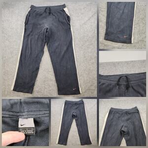 VTG Y2K Nike Pants Mens L Large Stripe Swoosh Athletic Pockets Sweatpants Jogger